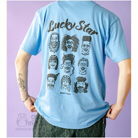 gym master(ジムマスター)公式5.6oz LUCKY STAR TEE｜メンズ レディース｜ユニセックス｜丸首｜クルーネック｜半袖｜部屋着 綿100%｜プリントtシャツ｜夏服 カジュアル?スマイル｜かわいい おしゃれ T恤衫｜G174753