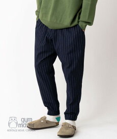 gym master 公式 リバーシブルストライプテーパードパンツ｜ボトムス ズボン 長ズボン ストライプパンツ メンズ レディース アウトドア ゆったり 男女兼用 無地 カジュアル かっこいい おしゃれ 秋冬 冬服 秋服 部屋着 ルームウェア ブランド ジムマスター G618722