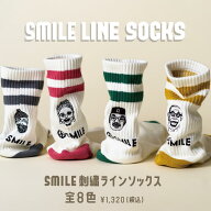gym master 公式 SMILE刺繍ラインソックス｜靴下 くつ下 ユニセックス レディース メンズ スマイル プチ…