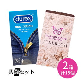 【今だけ！リッチ潤滑ゼリー 1本付き】共闘セット durex DUREX デュレックスコンドームスピードフィットマスター 10個入 グラマラスバタフライジェルリッチ 8個入 コンドーム 避妊具 ゴム スキン ラテックス 天然ゴム 生感覚 フィット 着け心地 薄い