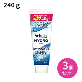 【お買い物マラソン限定 ポイント2倍】ハイドロ シェービングジェル 240g 3個セット 髭剃り 身だしなみ フェイス 透明 潤う なめらか 肌に優しい シック Schick