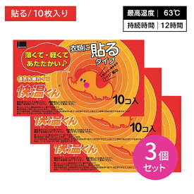【3個セット】貼るカイロ 快温くん レギュラー 10枚入 ぬくもり 温かい 12時間持続 使い捨て 遠赤外線 広範囲 薄い 軽い 衣類 冬 冷え 防寒 寒さ対策 レジャー スポーツ観戦 屋外作業 オカモト