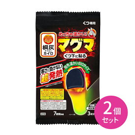 マグマ くつ下に貼る カイロ 3足分 2個セット 貼るタイプ 靴下用 使い捨てカイロ 足用 消臭成分配合 黒 男女兼用 高温 冷めにくい 屋外作業 通勤 通学 レジャー アウトドア スポーツ 寒い日 桐灰 小林製薬