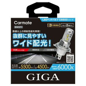 J[Cg BW571 GIGA LEDwbhou C5500 6000K H4 4500lm XgOHir[ F BW-571