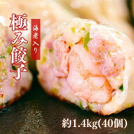 【送料無料】特大 極み餃子 40個 約1.4kg (1個約35g) 海老入り 東京練馬区の店舗で手包み 高級 餃子 ぎょ…