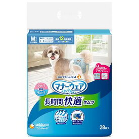 ユニ・チャーム　マナーウェア高齢犬用　紙オムツ　M　28枚