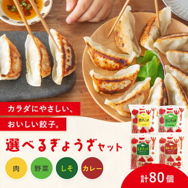 無添加セット 40個入り×2袋セット 肉餃子 野菜餃子 しそ餃子 カレー餃子 国産 冷凍 ぎょうざ 新鮮素材 化学調味料不使用 安心 健康志向 お取り寄せ 大容量 おいしい無添加餃子 【 ぎょうざほんぽpao 】の選べる餃子セット