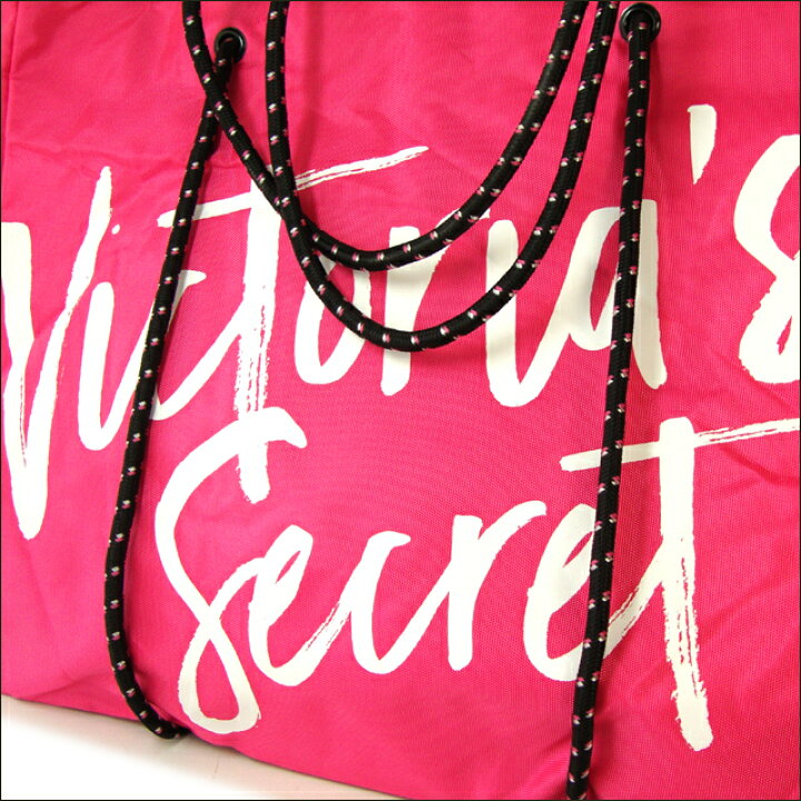 楽天市場 送料無料 Victoria S Secret ヴィクトリアシークレット ビクシー トートバッグ ロゴプリント 大きめ バッグ ブラック ピンク クイーンズコレクション