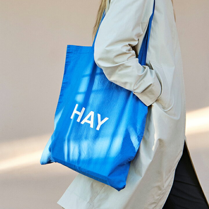 楽天市場】【送料無料】HAY BLUE ToteBag ヘイ トートバッグ ブルー 綿 