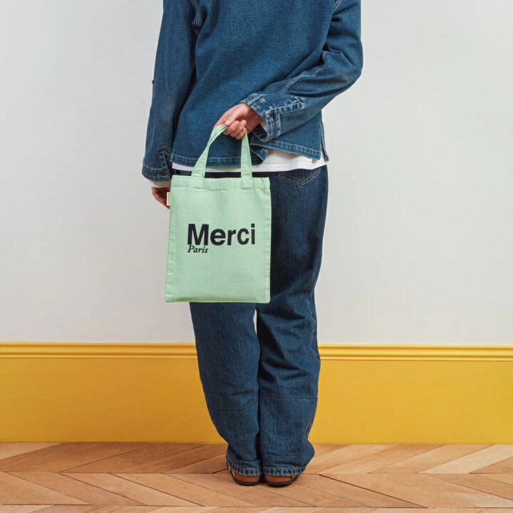 楽天市場】日本未発売【パリ直輸入】Merci cotton Tote Bag - Mint 
