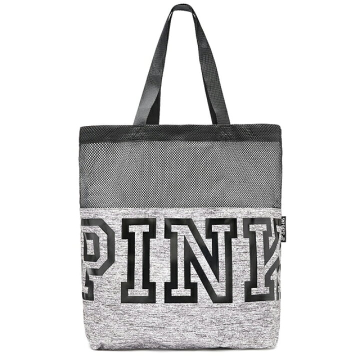楽天市場 送料無料 Victoria S Secret Pink ヴィクトリアシークレット ピンク バッグ トートバッグ メッシュバッグ 杢グレー クイーンズコレクション