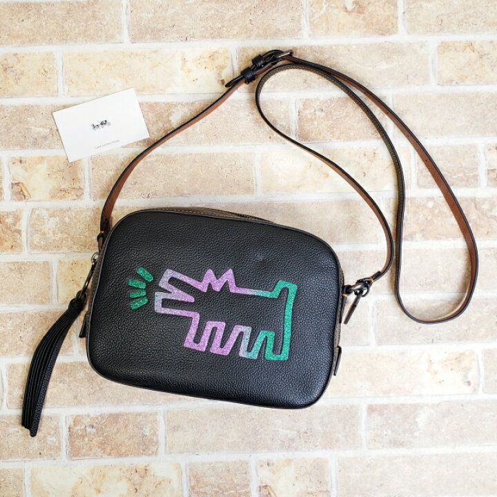 楽天市場】【中古品】美品 コーチ キースヘリング レザー カメラバッグ 
