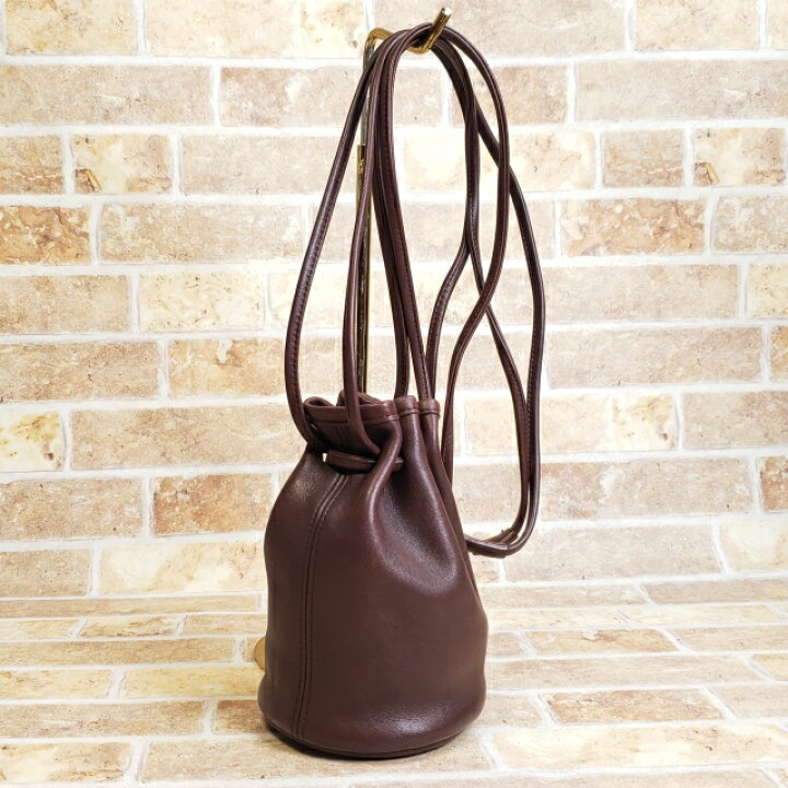 楽天市場】【中古品】オールドコーチ USA製 レザー ミニ 巾着  