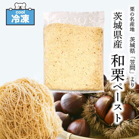 ★感謝祭・店内最大10%OFF★ 冷凍 【 茨城県 笠間産100% 和栗 ペースト 】 極細 1mmモンブラン対応 茨城県産 1kg 栗 秋メニュー 笠間の栗 加糖 業務用 モンブラン くり スイーツ かき氷 お取り寄せ 「 和栗ペースト 」 SC 送料無料