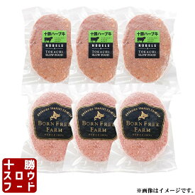 『ハンバーグセット』 牛とろ屋 北海道十勝スロウフードギフト 「牛とろプレミアムハンバーグ×3枚」 「まるトマハンバーグ×3枚」 北海道産牛 お中元 お歳暮 贈り物 ギフト お土産 グルメ お取り寄せ 北海道 牛肉 十勝スロウフード