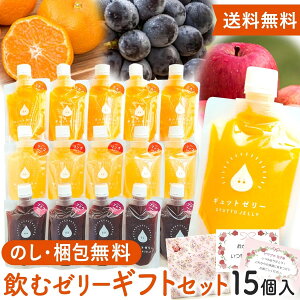送料無料 【GYUTTOJELLY 15個入セット】 アイス ジェラート の様な 国産果汁 新感覚ゼリー 母の日 父の日 母 父 卒業 ギフト 詰め合わせ セット お取り寄せ グルメ プチギフト こどもの日 プレゼ
