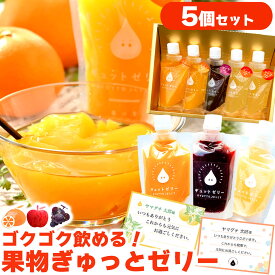 【GYUTTOJELLY 5個入 セット】 アイス ジェラート の様な 国産果汁 新感覚 ゼリー お中元 ギフト 詰め合わせ セット お取り寄せ グルメ プチギフト 初夏 夏 暑中見舞い お歳暮 プレゼント 食べ物 飲むゼリー スイーツ ギフト 入学 入園 内祝 お見舞い 母の日 父の日