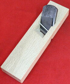 ■常三郎 春蘭 ヒナ型キワ鉋 左 青鋼 押金付 五寸五分台 36mm 白樫 播州三木 大工道具 本職用 職人 かんな カンナ