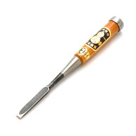 ■伝統工芸士 岩崎鑿製作所 左のぶ弘 追入鑿 赤樫柄 一枚裏 三分(9mm) 白紙2号 普通裏 のみ ノミ 大工道…