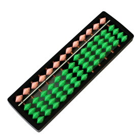 ★【ネコポス便送料250円】【名入れ可】播州小野そろばん プラスチックそろばん 4玉13桁 (緑×桃) お子様の入門用に！ 算盤 ソロバン 珠算 検定用 播州小野 兵庫県小野市