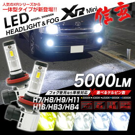 LED ヘッドライト フォグランプ 5000lm 一体型 ファン付 H7 H8 H9 H11 H16 HB3 HB4 信玄 XRmini 12V フォグランプ バルブ フォグ カラーチェンジ フォグに使用なら車検対応 1年保証 X04 XRT