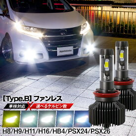 ledヘッドライト 最大8000lm 驚異の31800cd ファンレス H8 H9 H11 H16 HB4 PSX24 PSX26 信玄 XR 12V フォグランプ バルブ led フォグ ヘッドライト タイプB ファンレス X04 XRT