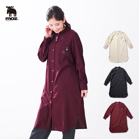 【 40%OFF 】【 送料無料 】【 ネコポス 】 moz sweden パフ袖ロングシャツ 142224028 ( 北欧 公式 パフ袖 ロングシャツ ワンピース 羽織り シャツ トレンド 重ね着 レディース 秋 冬 長袖 柔らか 微光沢 大人 Iライン S M L LL )