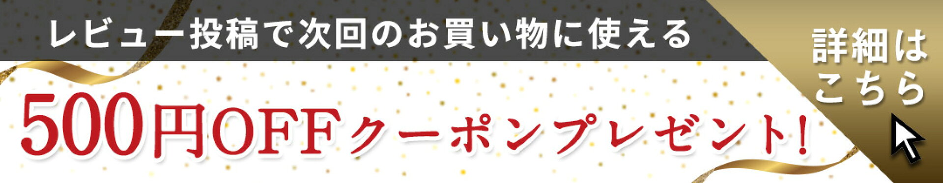 レビュー投稿で500円OFFクーポンプレゼント！