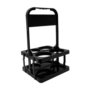 スポーツウォーターボトルキャリア ワインホルダー ビールボトルキャリア ワインラック 4穴 ハンドル付き折りたたみドリンクキャリア ウォーターボトルホルダー 缶ホルダー 飲料収納ラッ