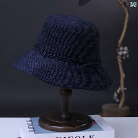 麦わら帽子 日焼け防止 レディース あなたの 夏の かぎ 針 編み 極細 ラフィア 折りたたみ 麦わら 帽子 高級 編 みつば 広 サンハット