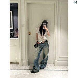 ���[���C�Y�p���c ������� ���f�B�[�X SUNONEONE �X�g���[�g ���C�h ���b�O �E�H�b�V�� �W�[���Y ���f�B�[�X �A�����J�� �X�^�C�� �z���C�g ���g�� �u���[ ���[�E�G�X�g �p���c