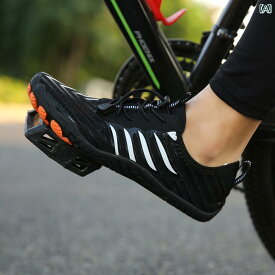 レディース 自転車用 自転車 サイクリング シューズ 男女兼用 ロード マウンテン 非 ロック 専用 アウトドア レジャー ソフト ソール スポーツ