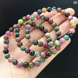 トルマリン ブレスレット カラフル 女性用 トルマリンブレスレット ジュエリー ブレスレット 倉庫に 忘れられた 古風 鉱山 素材 今日 加工