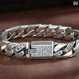 メンズ ブレスレット ファッション Tangcao パンク ベア s 925 シルバー ブレスレット 韓国 ファッション カップル 刻印 可能 ボーイフレンド ギフト