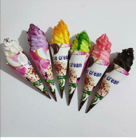 玩具 アイスクリーム 模型 チョコレート コーン フェイク 食品 飾り キッチン ディスプレイ お家ごっこ リアル 精巧 撮影用 インテリア アクセサリー