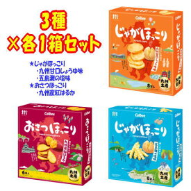 【3箱セット・送料無料！】 ほっこりシリーズ 3種アソート 【九州限定】お土産 お菓子 おさつほっこり じゃがほっこり 五島灘の塩 甘口しょうゆ 紅はるか 贈り物 ポテトチップス カルビー じゃがいも さつまいも 福岡 博多 まとめ買い 仕入れ 大量購入 詰め合わせ