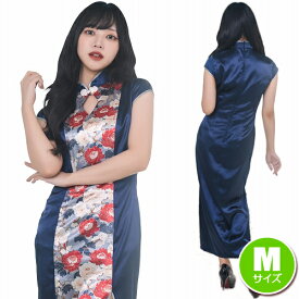 【1点までメール便も可能】和柄チャイナ 牡丹 M　　[チャイナワンピース レディース 大人女性 チャイナ服 コスプレ 和服 衣装 仮装 マラソン お祭り インバウンド 宴会 二次会 パーティー ハロウィン イベント]【A-2253_911722】