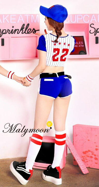 楽天市場】Malymoon ベースボールガール （ブルー） [ベースボール 