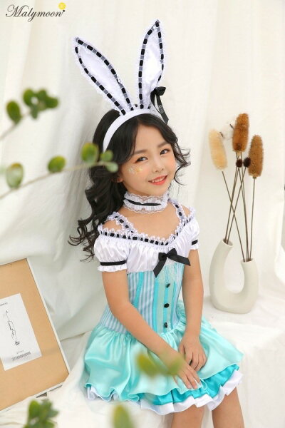 楽天市場 ハロウィン コスプレ キッズ オフショルバニー ブルー 130cm マリームーン コスプレ バニー コスチューム 子供用 キッズ バニーガール うさぎ 衣装 仮装 イベント ハロウィン イベントショップ パンプキン