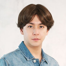 【メンズウィッグ】[3507]ニュアンスセンターパート　ショコラブラウン　[男性用ウィッグ おしゃれ 変装 仮装 かつら ファッションウィッグ]【506796】