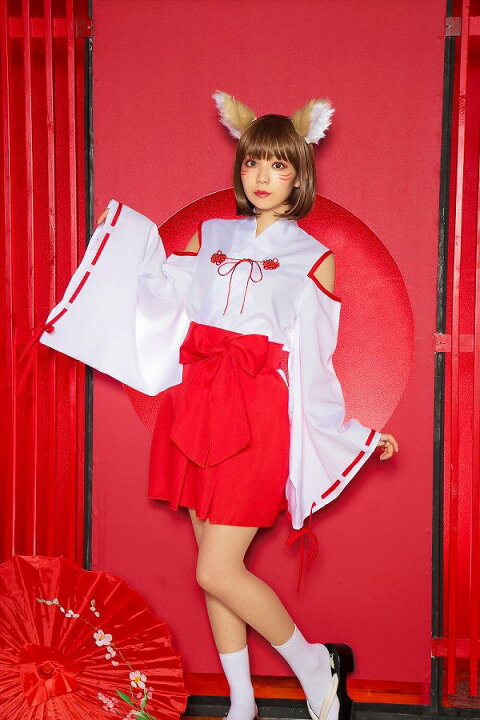 楽天市場】狐×巫女 ［狐巫女 巫女服 コスプレ お巫女さん 和風 衣装 