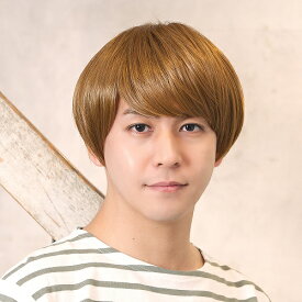 【メンズウィッグ ヘアネット付】［3509］ ナチュラルマッシュ（ハニーブラウン）　[ラパンドアールオム おしゃれ 変装 仮装 男性用 ウィッグ メンズ かつら ファッションウィッグ ウイッグ イベント] 【506819】