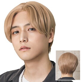 WIGGY RICHメンズ コンマヘア(ミルクブラウン)　　 [メンズウィッグ ウィッグメンズ 男性用 かつら ファッションウィッグ 男装用 パーティーグッズ コスプレ 仮装 イベント]【_912118】
