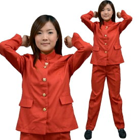 [イベント コスプレ] カラフル学ラン レディース レッド [学生服 制服 ハロウィン 集団仮装 衣装 コスプレ コスチューム 大人用 女性用]【A-1776_113377】