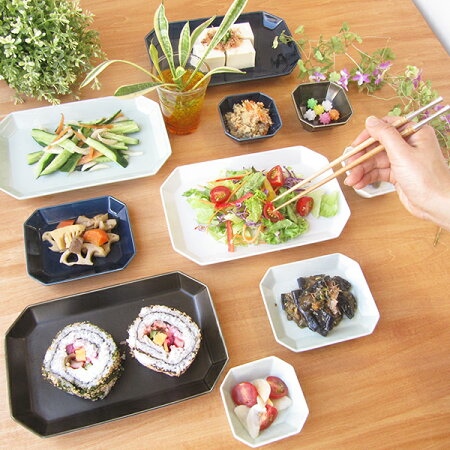 【波佐見焼】【HASAMI】【長崎】【磁器】【長角皿】【プレート】【四角】【正角】【シンプル】HACHI-howLプレート