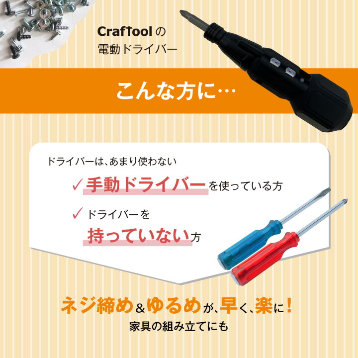 楽天市場】電動ドライバー 小型 充電式 セット ビット usb コード 電動 