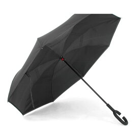 逆さま傘 クラックス リバースアンブレラ BK 60cm 31406 雨傘 逆さ傘 さかさま傘 手開き 長傘 グラスファイバー 自立傘 おしゃれ CRUX Reverse umbrella