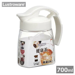 岩崎工業 タテヨコ・スライドピッチャー700ml ホワイト キッチン 冷水筒 耐熱 熱湯OK 横置きOK 開け閉め簡単 洗いやすい 省スペース広口設計 麦茶ポット お茶 水 スリム ドアポケットに入る 野