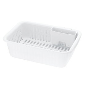 ■ ◇ リッチェル シェリー 水切りセット L ホワイト キッチン 水切りかご キッチン水切りかご シンク水切りかご 調理器具収納 野菜水切りかご 水切りバスケット キッチン整理 キッチンアイテム 台所収納 マルチユース シンプルデザイン 016914