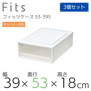 ●○ 天馬 Fits フィッツケース 53-39SWC (旧:クローゼットS-53) ホワイトクリア 収納 収納ケース 衣装ケース 洋服収納 押し入れ 寝室 クローゼット シンプル 引き出し スタッキング 半透明 中が確